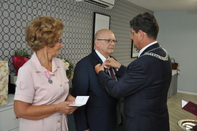 Zdjęcie z uroczystości Jubileuszu 50-lecia Pożycia Małżeńskiego