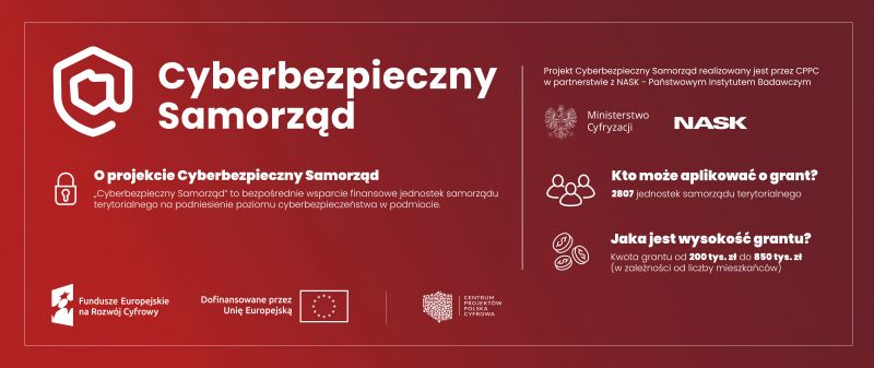 Baner projektu "Cyberbezpieczny Samorząd"