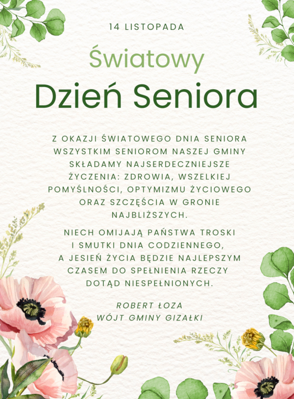 Życzenia z okazji dnia seniora