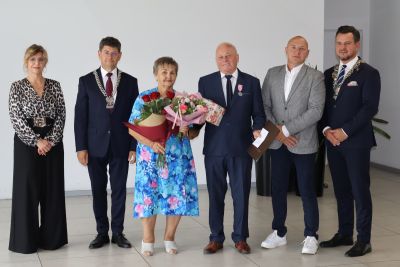Zdjęcie z obchodów jubileuszu 50-lecia pożycia małżeńskiego