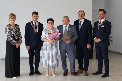 Zdjęcie z obchodów jubileuszu 50-lecia pożycia małżeńskiego