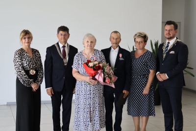 Zdjęcie z obchodów jubileuszu 50-lecia pożycia małżeńskiego