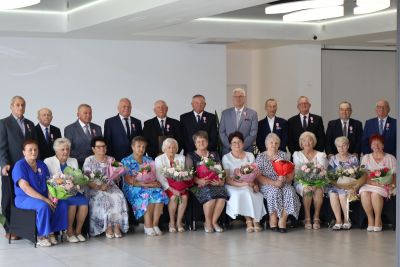 Zdjęcie z obchodów jubileuszu 50-lecia pożycia małżeńskiego