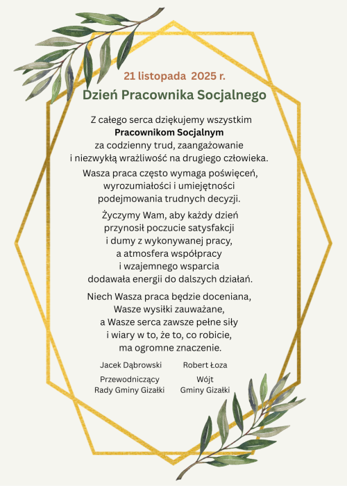Życzenia z okazji Dnia Pracownika Socjalnego