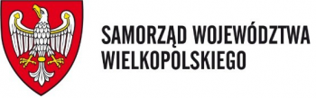 Herb województwa wielkopolskiego i napis: samorząd województwa wielkopolskiego