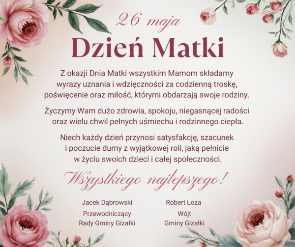 Życzenia z okazji Dnia Matki