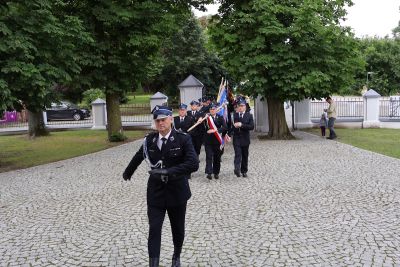 Zdjęcie z obchodów jubileuszu 125-lecia Ochotniczej Straży Pożarnej w Szymanowicach