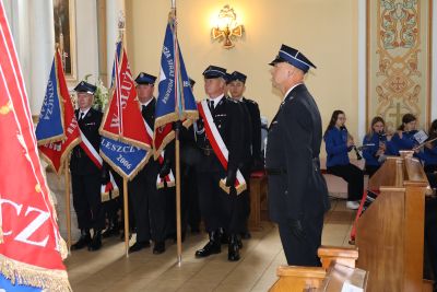 Zdjęcie z obchodów jubileuszu 125-lecia Ochotniczej Straży Pożarnej w Szymanowicach