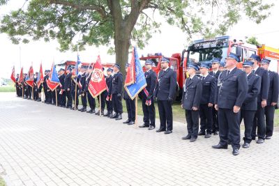 Zdjęcie z obchodów jubileuszu 125-lecia Ochotniczej Straży Pożarnej w Szymanowicach