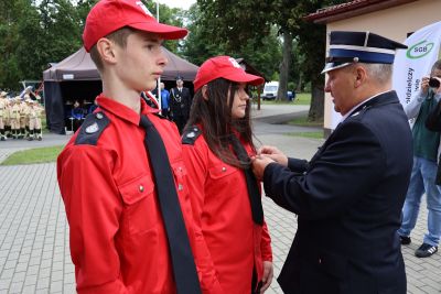 Zdjęcie z obchodów jubileuszu 125-lecia Ochotniczej Straży Pożarnej w Szymanowicach