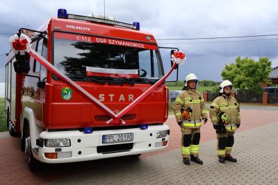 Zdjęcie z obchodów jubileuszu 125-lecia Ochotniczej Straży Pożarnej w Szymanowicach