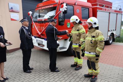 Zdjęcie z obchodów jubileuszu 125-lecia Ochotniczej Straży Pożarnej w Szymanowicach