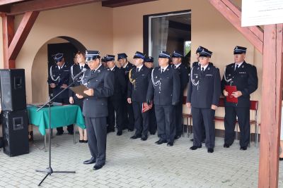 Zdjęcie z obchodów jubileuszu 125-lecia Ochotniczej Straży Pożarnej w Szymanowicach