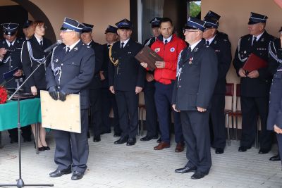 Zdjęcie z obchodów jubileuszu 125-lecia Ochotniczej Straży Pożarnej w Szymanowicach