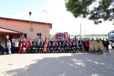 Zdjęcie z obchodów jubileuszu 125-lecia Ochotniczej Straży Pożarnej w Szymanowicach