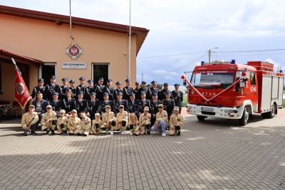 Zdjęcie z obchodów jubileuszu 125-lecia Ochotniczej Straży Pożarnej w Szymanowicach