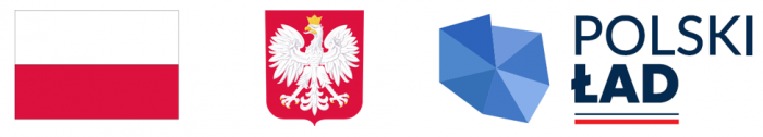 flaga Polski, godło Polski, logo Polski Ład