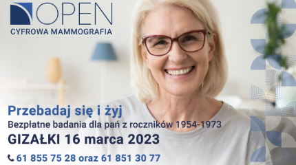 Bezpłatne badania mammograficzne