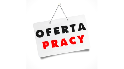 Napis "oferta pracy"