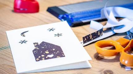 Ręcznie robiona kartka bożonarodzeniowa